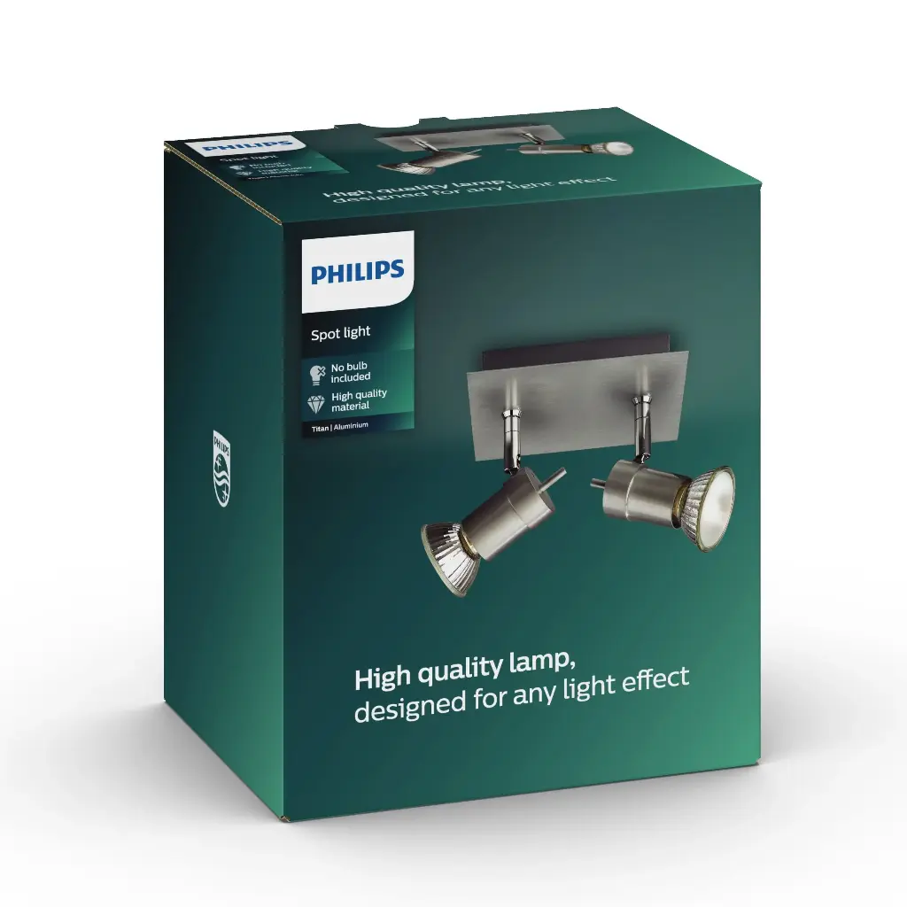 TITAN plate/spiral aluminium 2x50W 230V