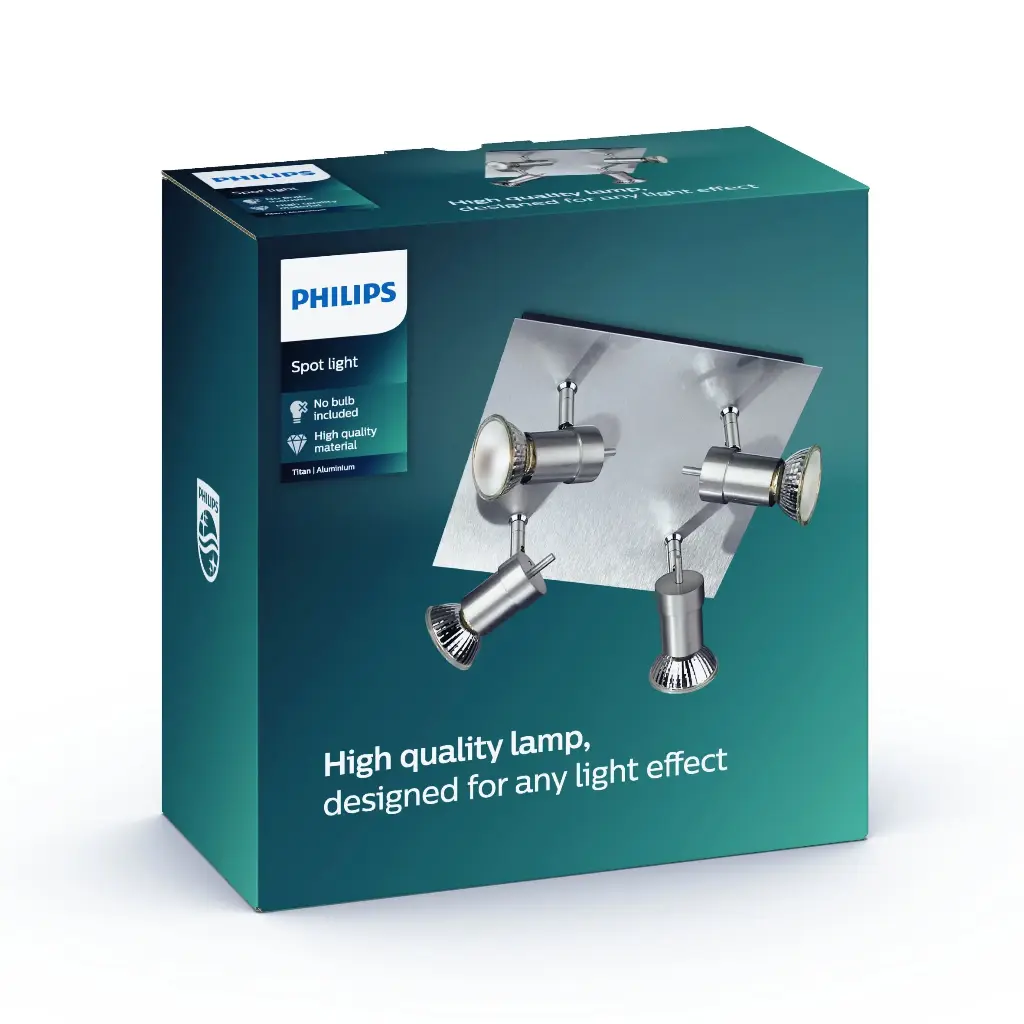 TITAN plate/spiral aluminium 4x50W 230V