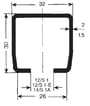 Skinne profil c 1,5 milimeter-6 meter, s1 a