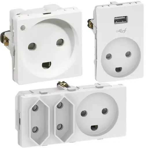 Lauritz Knudsen / LK. Fuga / LK Fuga Hvid / LK Fuga Stikkontakter HV