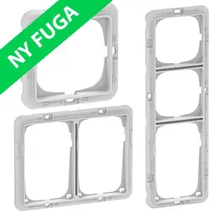 Lauritz Knudsen / LK. Fuga / LK Fuga stålmetallic rammer / LK Fuga monteringsrammer