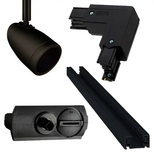 Belysning / Lysskinner / Lysskinner Square 1 faset sort