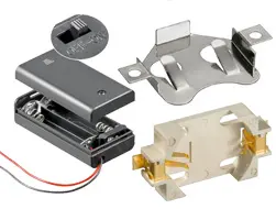 Elektronik H / Batterier og ladere / Batterihuse og -clips