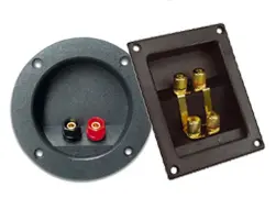 Elektronik H / Højttalere og PA systemer / Højttalerstikterminaler