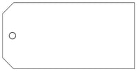 [7899999367] Manillamærker PP m/1 hul hvid 60x120mm