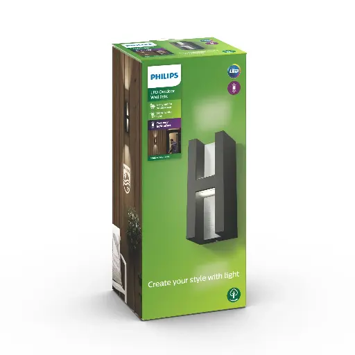 [SIG915005377301] Shadow wall lantern anthracite 2x4.5W