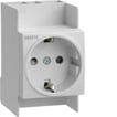 [7918001408] Stikkontaktdåse schuko for din-skinne Qconn. SNS016
