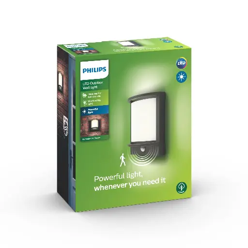 [SIG915005554501] Samondra IR wall lantern anthracite 1x12 (sensor)