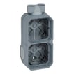 [8717405589] PLEXO55 underlag med 2xM20 forskruning 4 modul grå