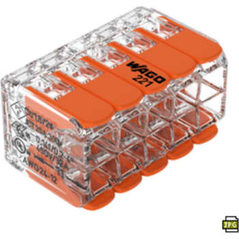 [4821214204] FJEDERSAMLEMUFFE M/VIPPE 4MM² 10-LEDET