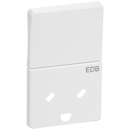 [1017039924] afdækning EDB stikkontakt med afbryder 2-pol m/J