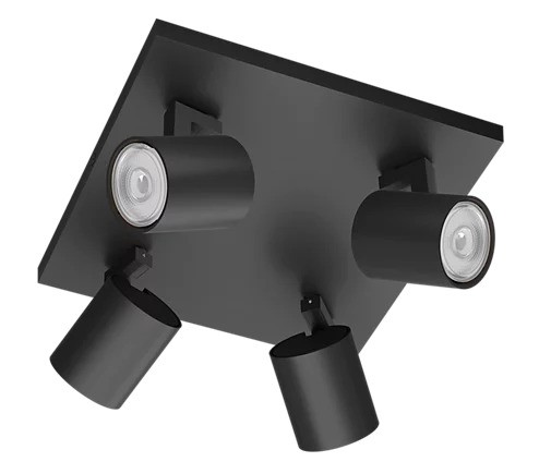 [SIG929003205001] Runner plate/spiral black 4x20W 230V