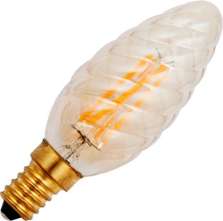 [063020] DECO LED E14 Gold snoet kerte 250Lm 4W 922 320°