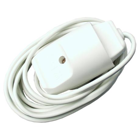 [153408] Forlængerledn. kompl. m/blindhul 5m hvid