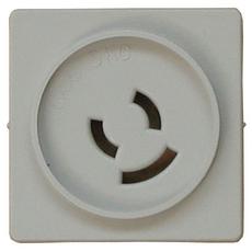 [153726] Dæksel for lampestikkontakt grå 50x50mm