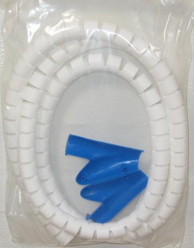 [183716] Færdigpak m/1,5m spiral kabel + værktøj hvid