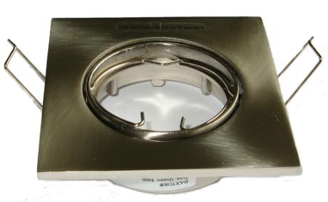 [321762] Downlight Easy Spot GU10 satin nikkel 25w firkant.