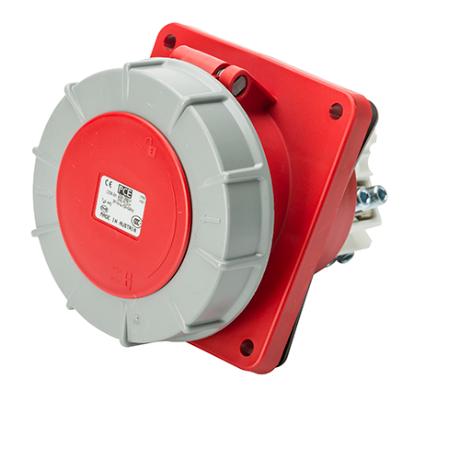 [354447] CEE Flangestikdåse 125A 3P+N+J 400V skrå