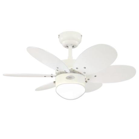 [366020] Loftvent.TURBO II hvid/farv Ø76cm 3speed+E14 lys