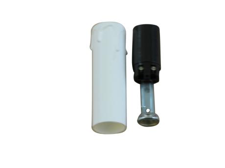 [373791] Kerterør m/dråber komplet hvid L.80mm Ø23mm