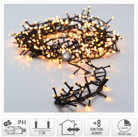 [423896] Snake lyskæde 1800 varm hvid led, IP44,timer 8/16t