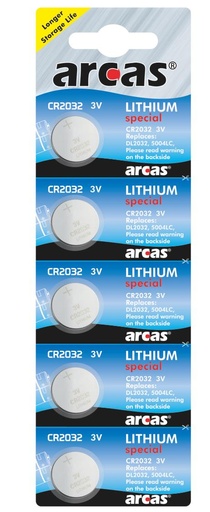[435064] CR2032 knapcelle batteri 3V 5stk.