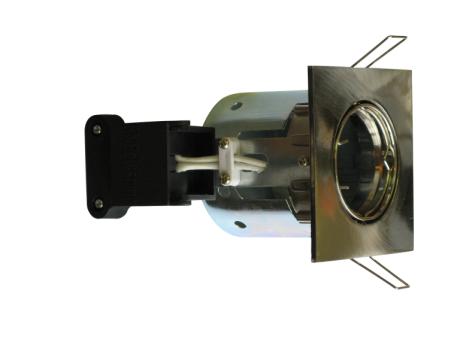 [451952] DIOSPOT GU10 blank børstet stål firk. max 5W LED