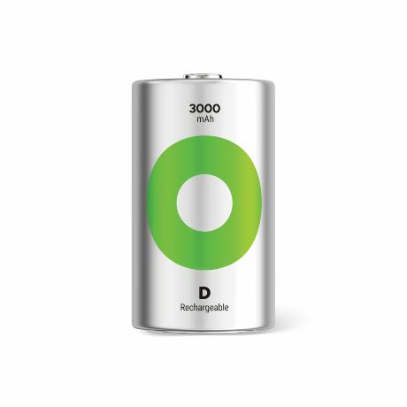[501158] GP Recyko D-batteri 3000 mAh, 2-pak