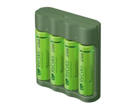 [501163] GP standard hurtig batterioplader 4xAA/AAA