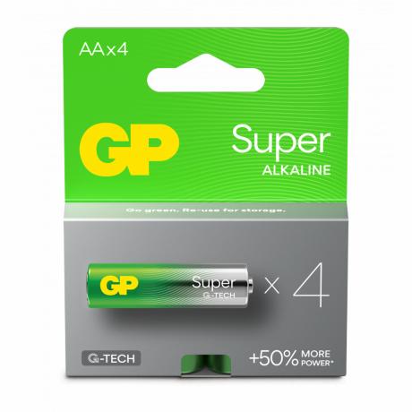 [504602] GP Super Alkaline AA batt. LR06 4-pak