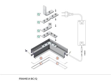 [510844] DIOFLEX FRAME14 90 grader vinkel