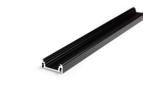 [510871] DIOFLEX Alu profil SURFACE14 EF/TY 2m 24x9mm sort