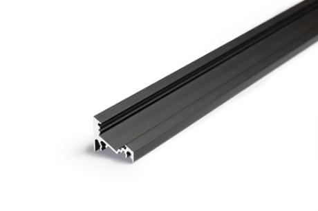 [510915] DIOFLEX Alu profil CORNER10 BC/UX 1m 20x16mm sort