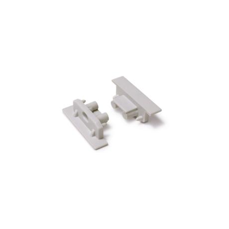 [511136] DIOFLEX endestk. GROOVE10 G2 SQ med hul grå 2 stk