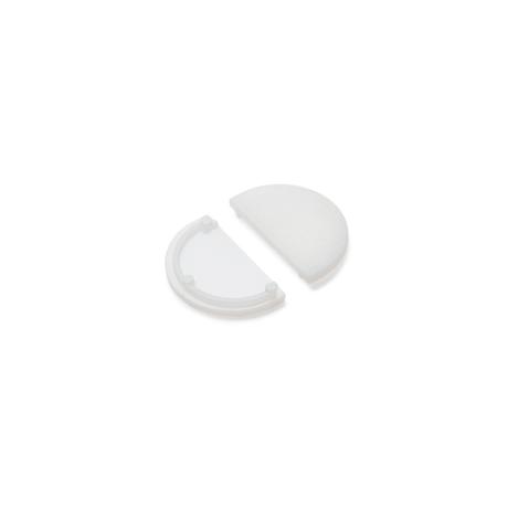[511393] DIOFLEX endestykke for afdækning D9 opal 2 stk