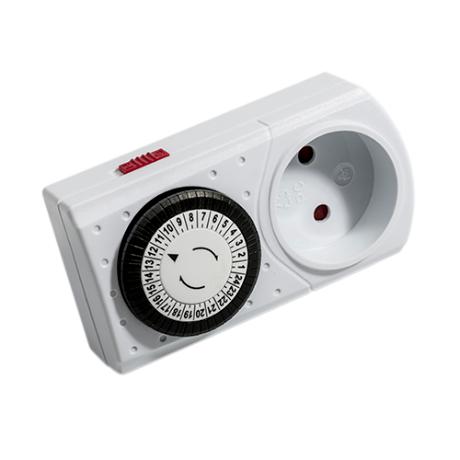 [569201] Stikkontaktur 24 timer u/jord 230V/16A