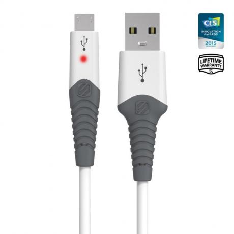 [590033] Opladekabel rugged micro USB 1,2m hvid