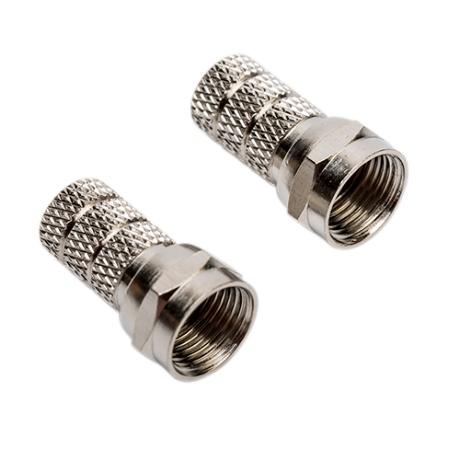 [653488] F-Connector til 7 mm antennekabel 2 stk.