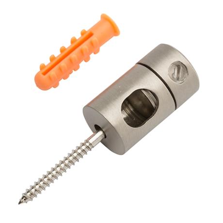 [671002] Ledningsophæng m/aflastn. Børstet stål