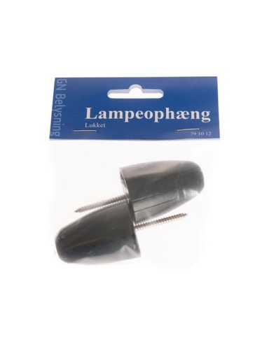 [791012] Lampeophæng lukket sort 2 stk. GN-pak