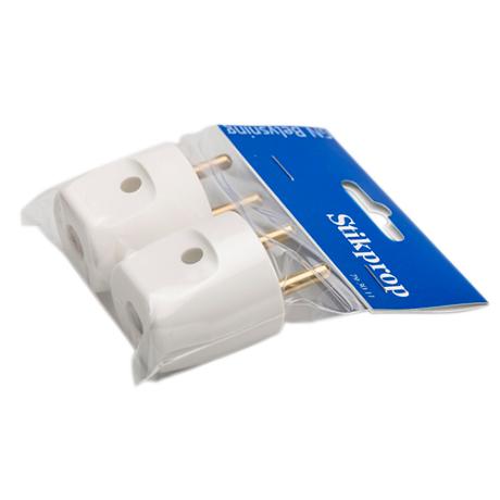 [793011] Stikprop rund u/jord hvid 2 stk. GN-pak