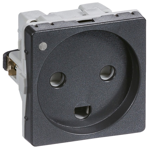 [1017041750] LK Fuga stikkontakt 1 modul m LED -lampe koksgrå