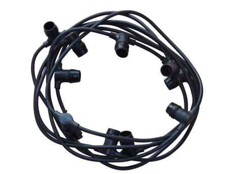 [891010] Lyskæde 7,5m m/ 10xB22 2x1,5mm2 IP44 230V