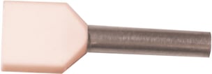 [7821350437] Isoleret ABIKO TWIN-terminalrør KA0,75-8ETW2, 2x0,75mm2 L8, Hvid
