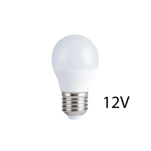 [3623-8915] 4W LED pære - G45, E27, 12V, erstatter 35W, 350lm, RA83