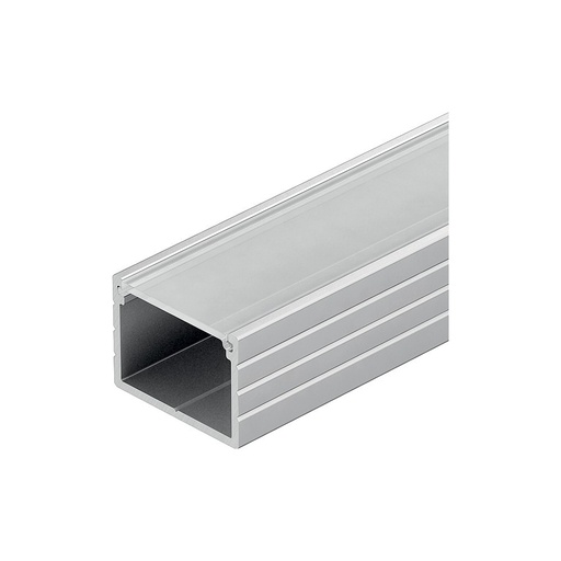 [1849-0] Aluprofil 18x13 LED strip - Bred, 1 meter, inkl. matteret cover og klips, IP65 og IP68