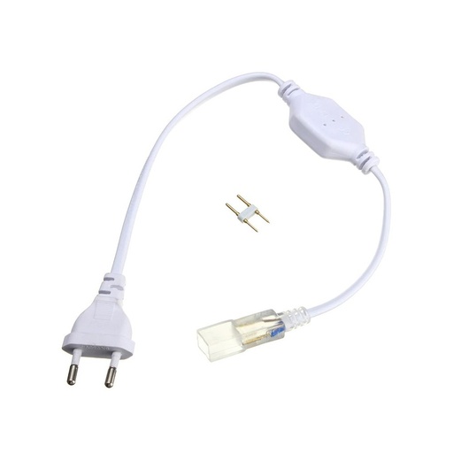 [651-0] 230V LED strip med stik (Type Q) - Inkl. endeprop
