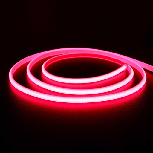 [22191-0] 5 meter Rød Neon COB strip - 230V, IP67, 288 LED, 11,5W/m, kan klippes hver 10cm