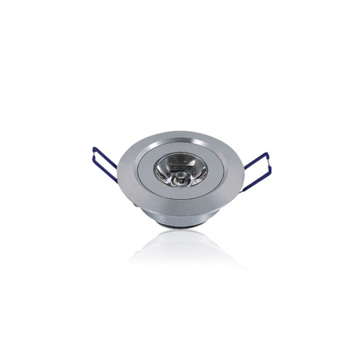 [2538-7736] 1,5W LED Indbygningslyskilde til elevator - Erstatter 15W - Ø4,2 cm Hul, Ø5,2 cm Mål, 25° Spredning, 2m Ledning - Input: 230V - 110lm - RA80