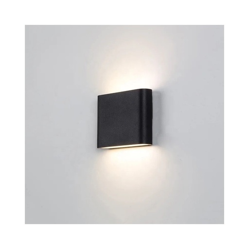 [24172-16756] LEDlife DuoLume 8W Væglampe Sort Inkl. Lyskilde IP65 Inde/Ude 230V 650lm RA 80